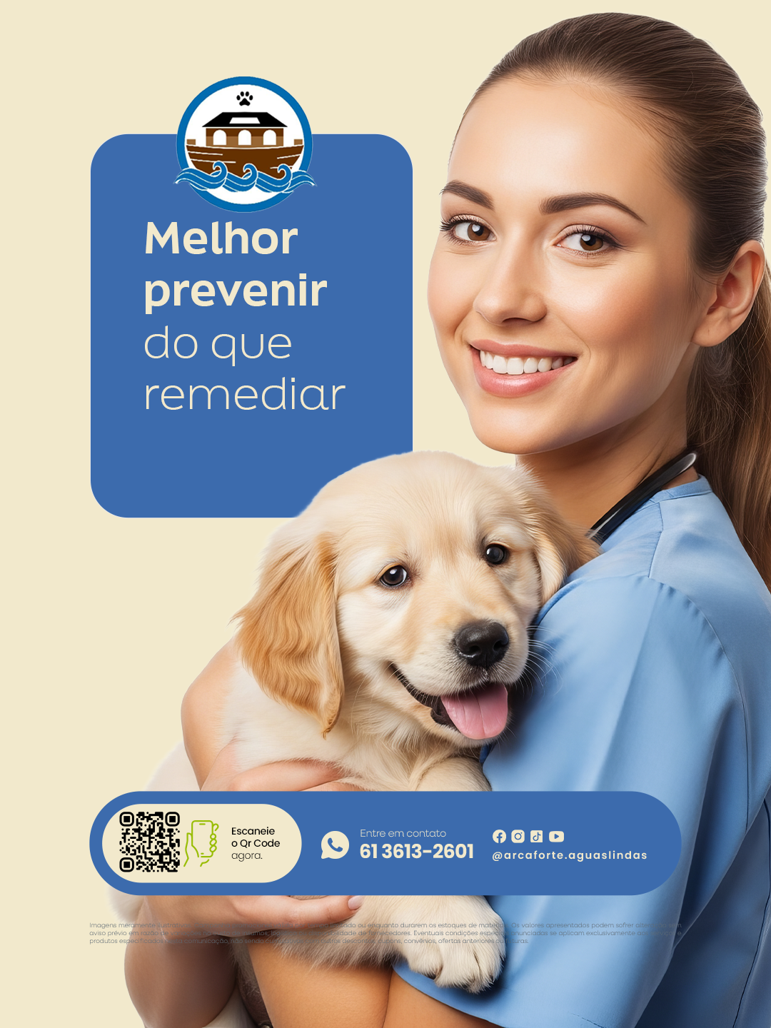 Atendimento preventivo e cuidado veterinário na Arca Forte