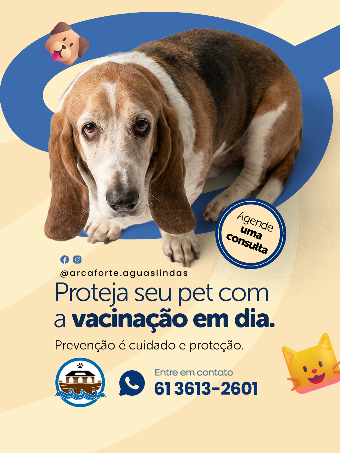 Vacinação de pet na Arca Forte